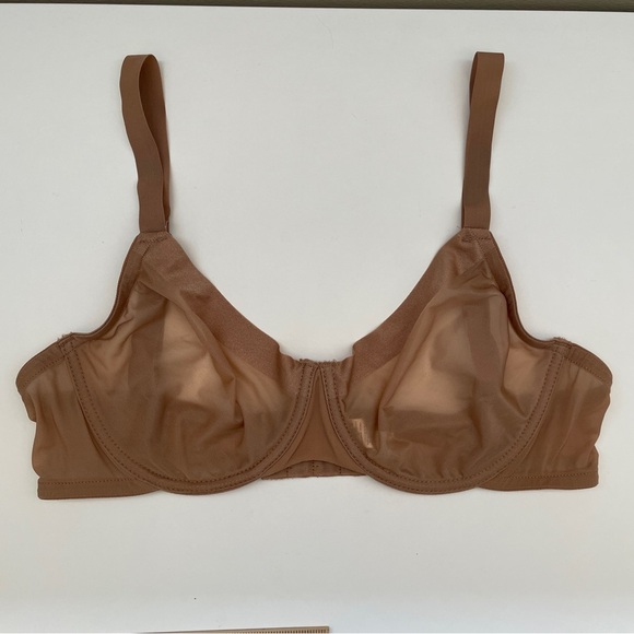 Intimissimi Sheer Mesh Bra Balconette underwire nude tan 34B bralette everyday - Picture 9 of 9